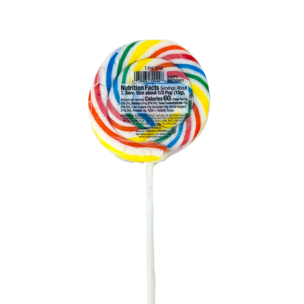 Adams & Brooks Whirly Pop Happy Birthday Lollipop - 1.5oz - Image 2