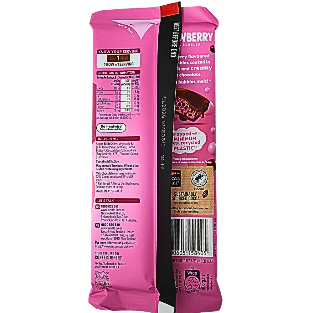 Aero Strawberry Block (Aus) - 118g - Image 3