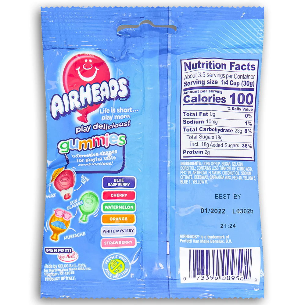 Airheads Candy - Original Fruit Gummies  3.8oz - Image 3
