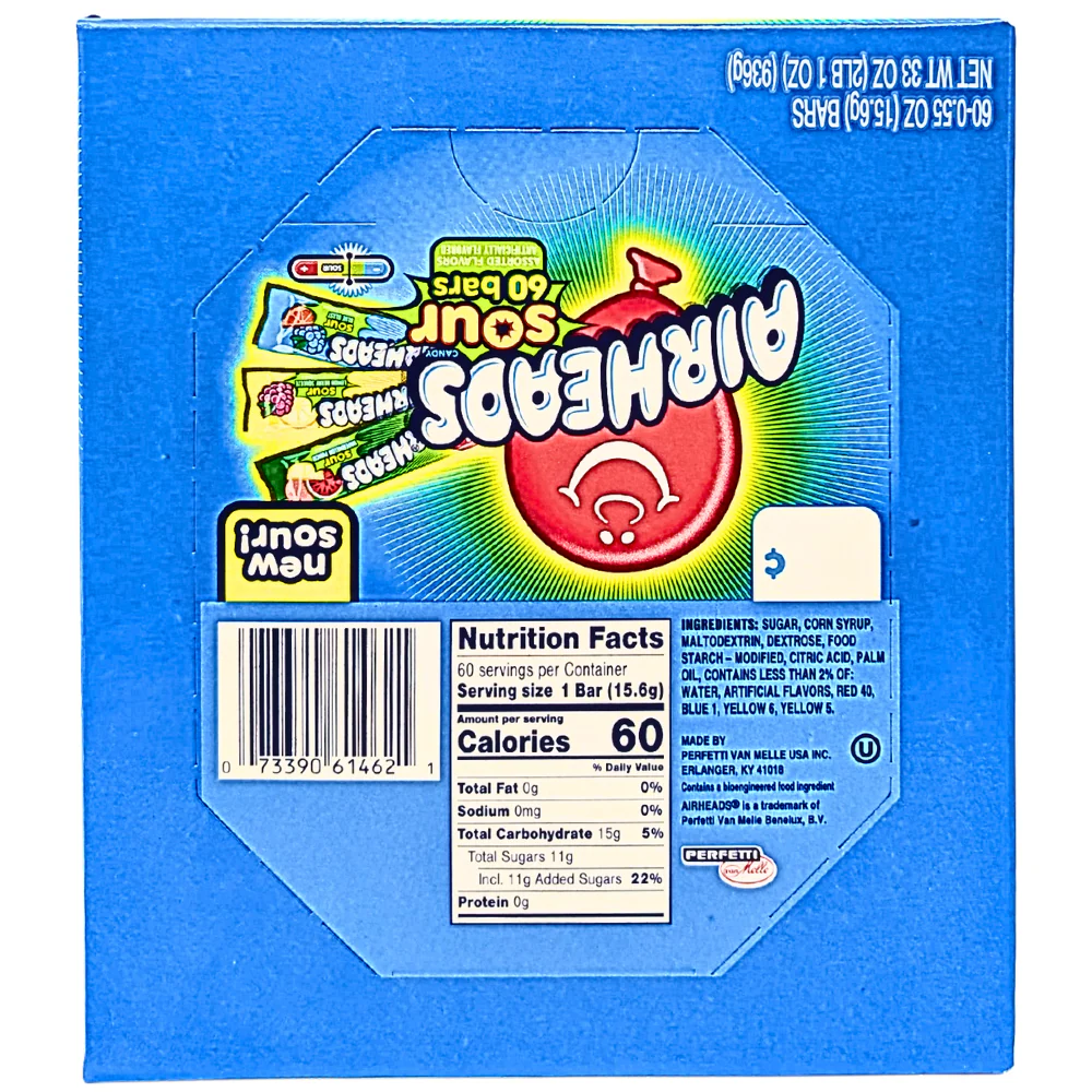 Airheads Sour Taffy 60 Assorted Bars - 33oz - Image 2