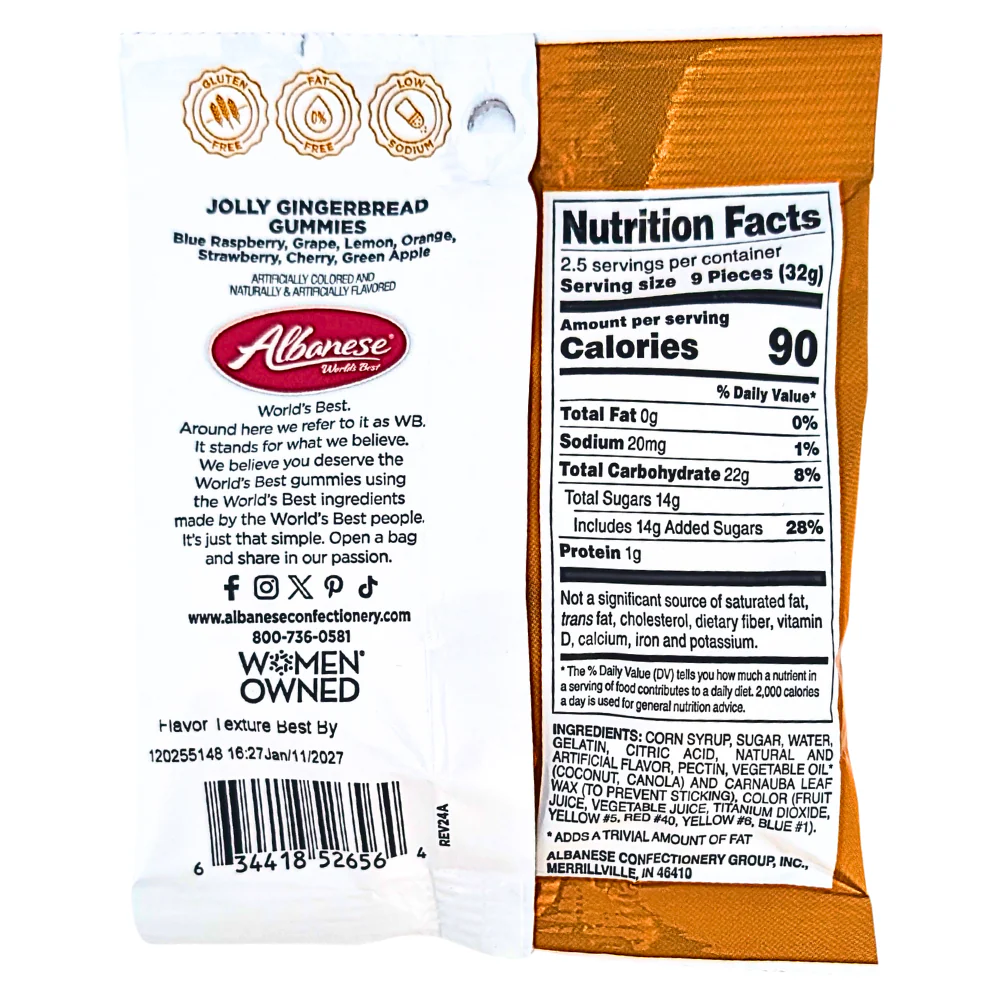 Albanese Jolly Gingerbread Gummies - 3oz - Image 2