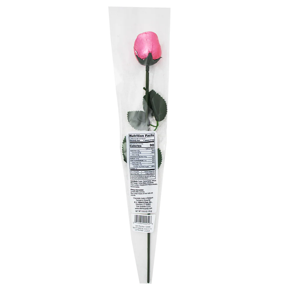 Alberts Belgium Milk Chocolate Splash Pink Roses - 18g - Image 2