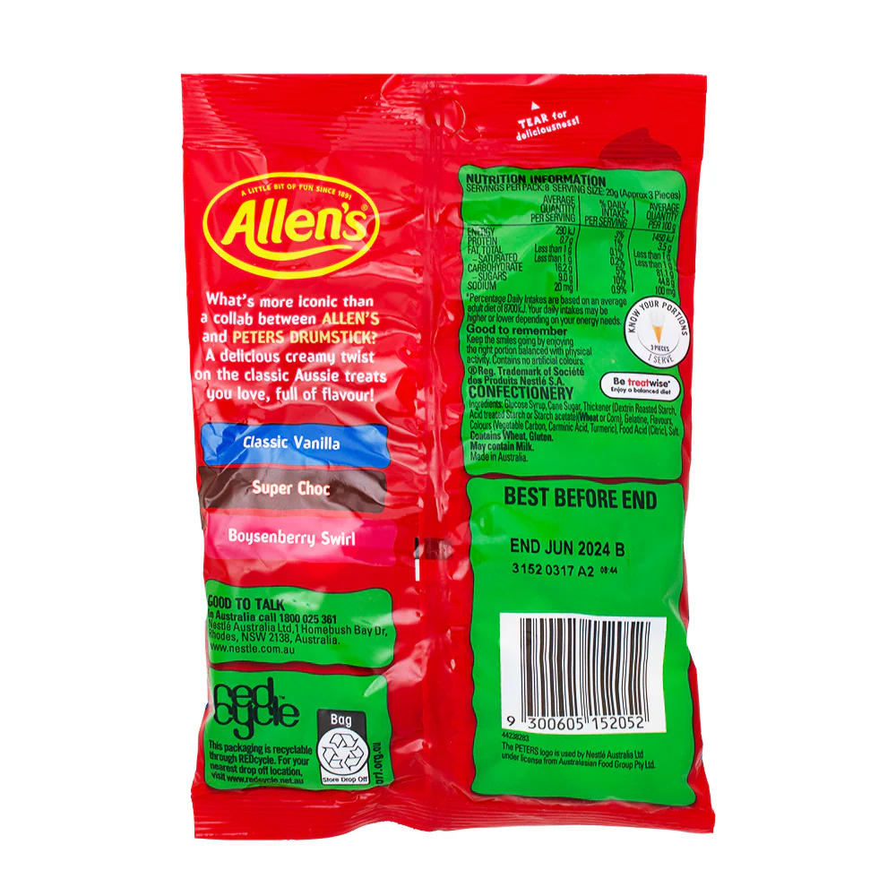 Allen's Drumstick Ice Cream Gummies (Australia) - 170g - Image 2