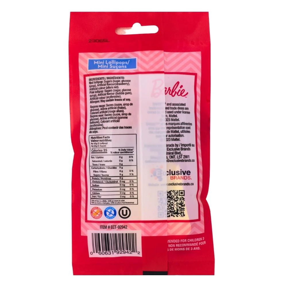 Barbie Mini Lollipop - 20g - Image 2