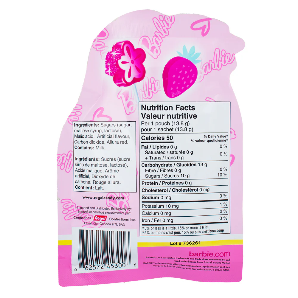 Barbie Popping Candy with Lollipop Dipper - 13.8g - Image 2