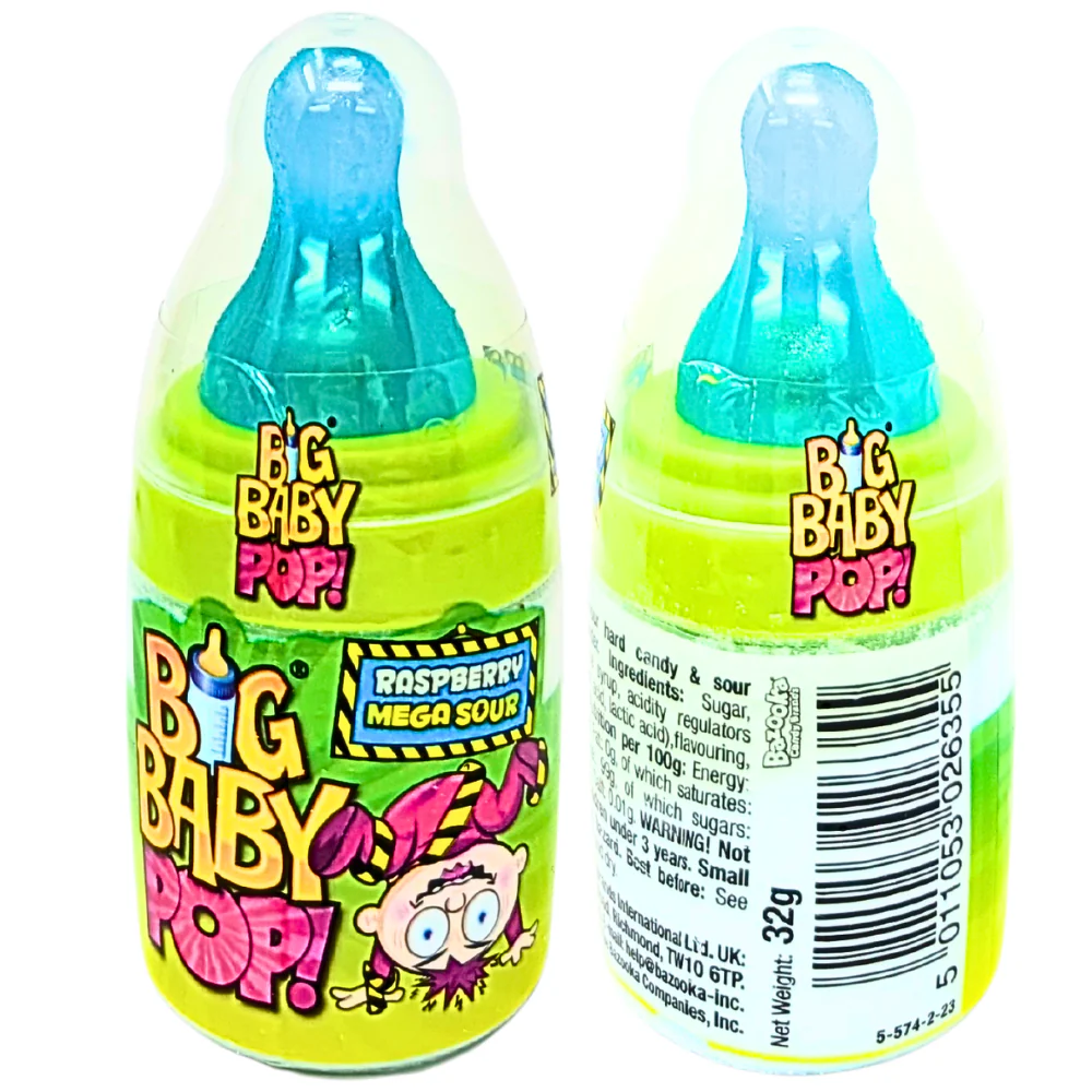 Bazooka Big Baby Pop Mega Sour (UK) - 32g - Image 4