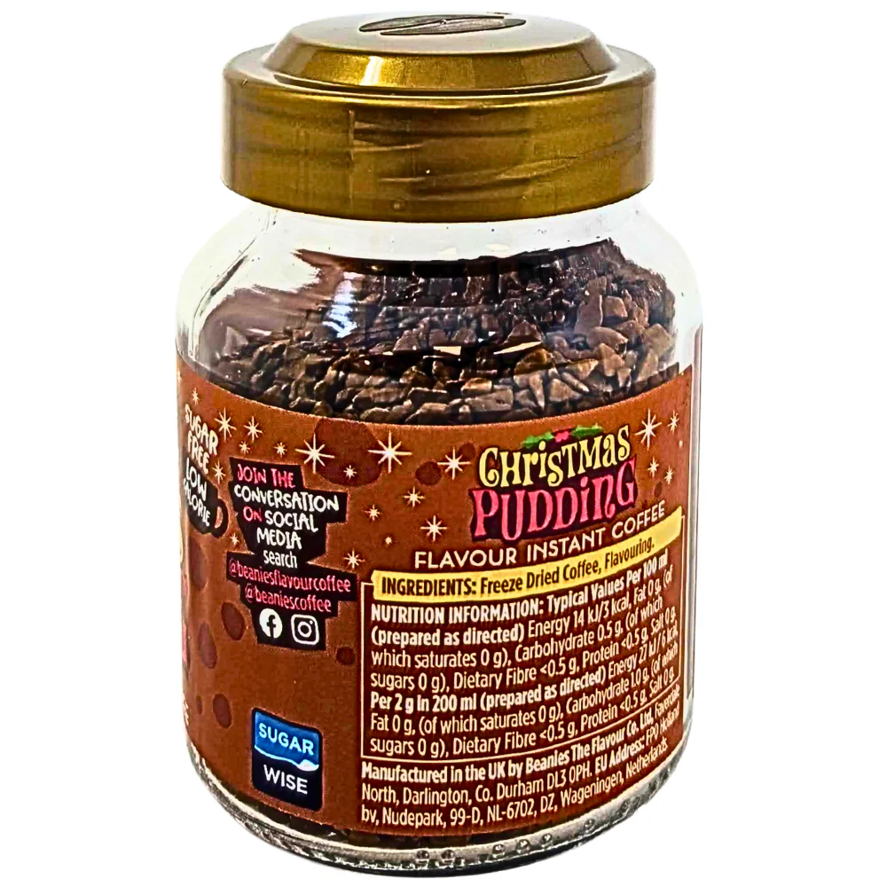 Beanies Christmas Pudding Instant Coffee (UK) - 50g - Image 3