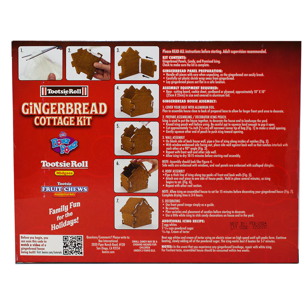 Bee Tootsie Roll Gingerbread House Kit - 14oz - Image 4