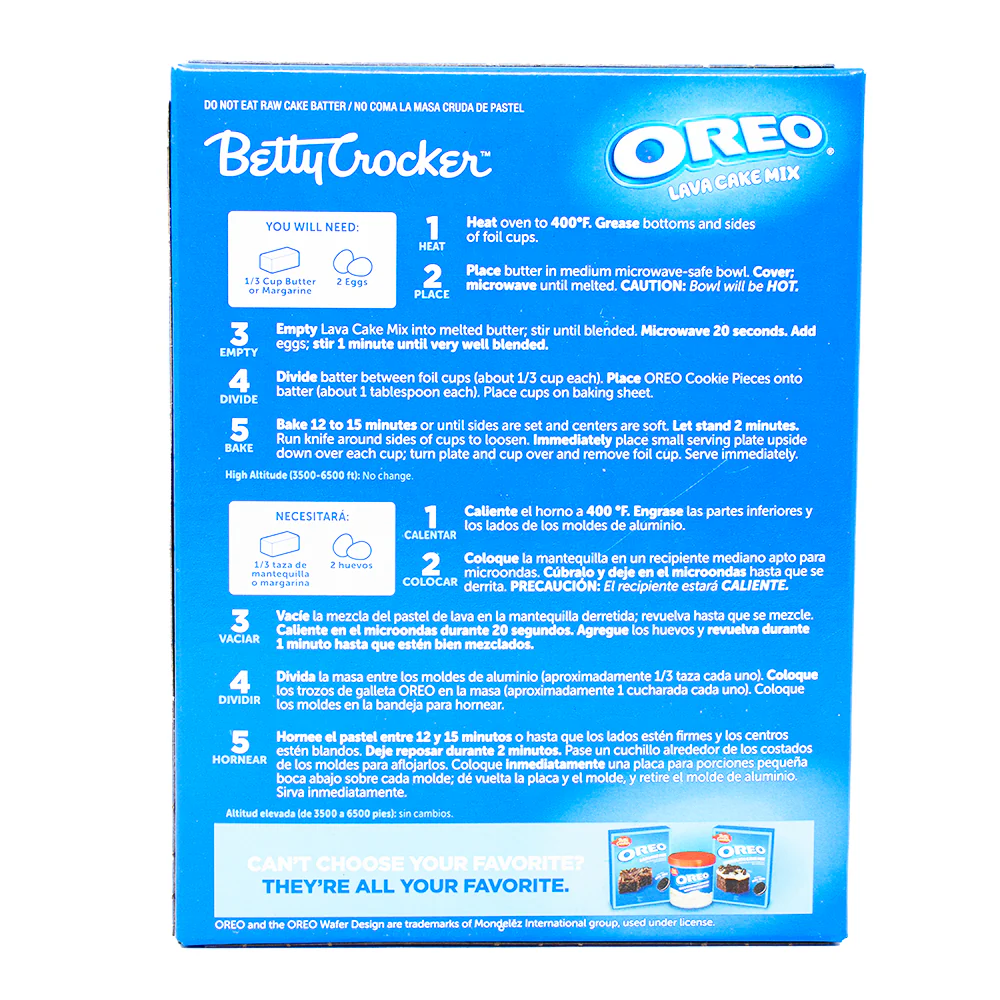 Betty Crocker Oreo Lava Cake Mix - 8.3oz - Image 2