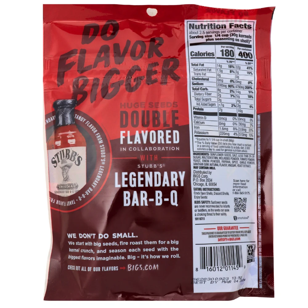 Bigs Smokey Bar-B-Q Sunflower Seeds - 152 g - Image 2
