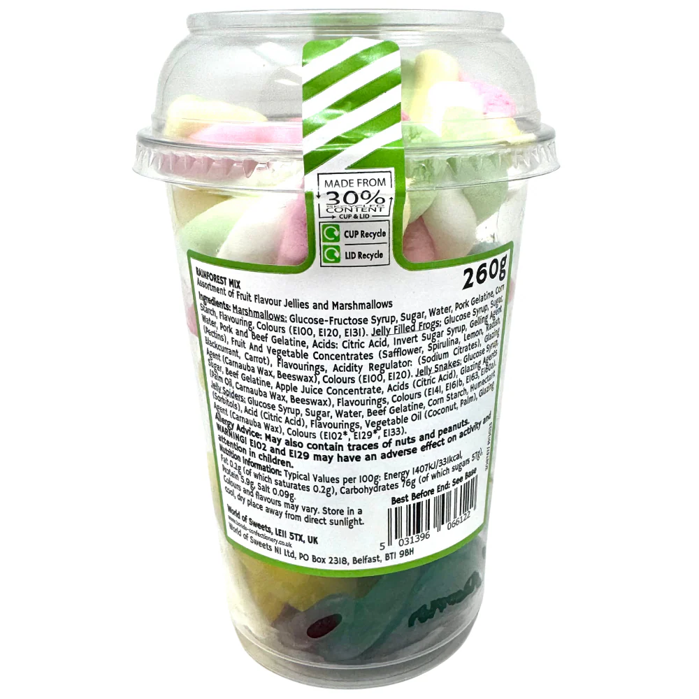 Bonds Rain Forest Mix Candy Cup (UK) - 260g - Image 2