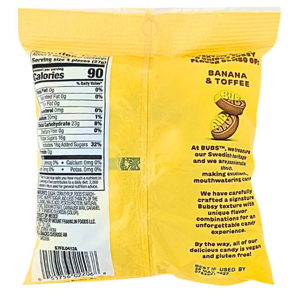 Bubs Sweet Ovals Banana Toffee - 5.5oz - Image 2