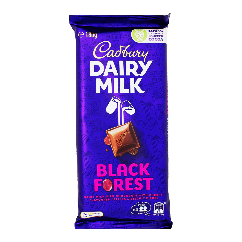 Cadbury Dairy Milk Black Forest (Australia) - 180g