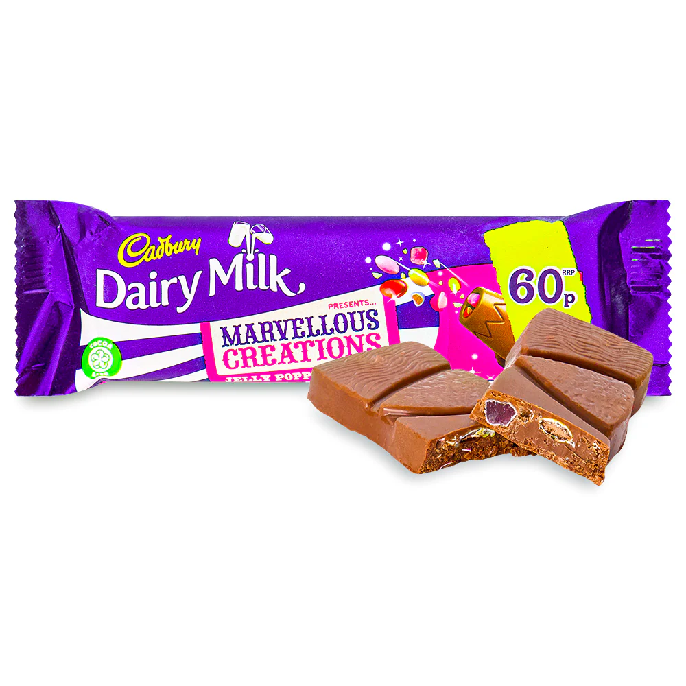 Cadbury Dairy Milk Marvellous Creations Jelly Popping Candy Beanies (Australia) - 50g