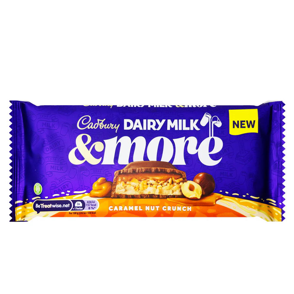 Cadbury Dairy Milk & More Caramel Nut Crunch Bar (UK)- 200g