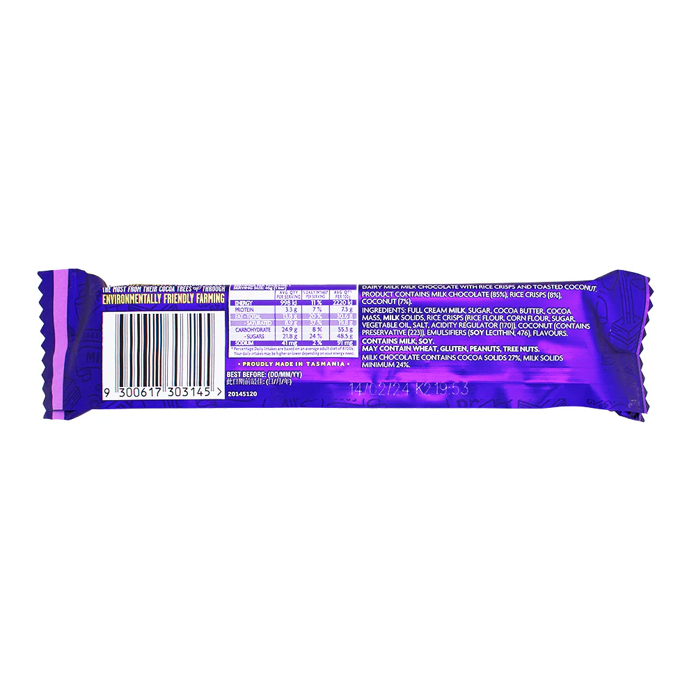 Cadbury Dairy Milk Slices Crackle (Australia) - 45g - Image 2