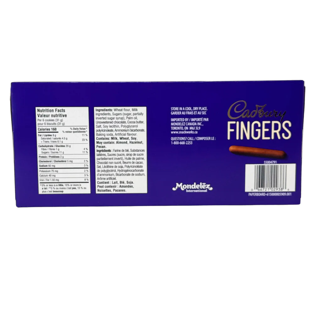 Cadbury Fingers Original Chocolate - 114g - Image 2