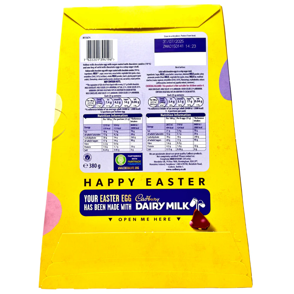 Cadbury Mini Eggs Inclusions Ultimate Egg (UK) - 380g - Image 2