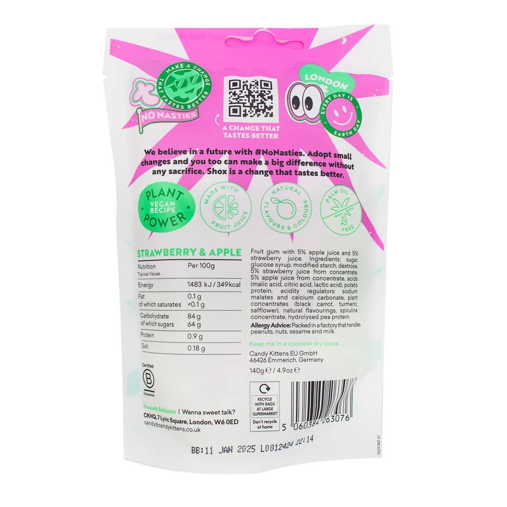 Candy Kittens Shox Gourmet Sours (UK) - 140g - Image 2