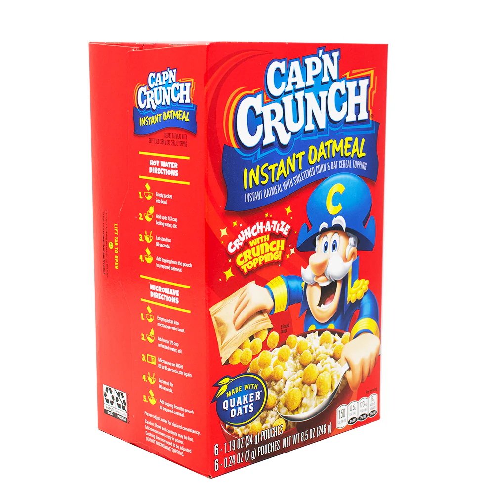 Captain Crunch Instant Oatmeal Original 6 Pouches - 34g - Image 2