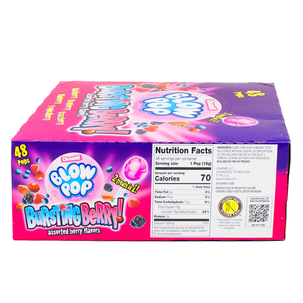 Charms Blow Pop Bursting Berry - 48 Lollipops - Image 3