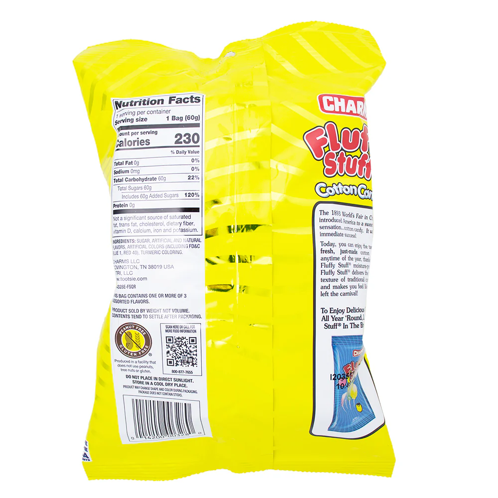 Charms Fluffy Stuff Cotton Tails Cotton Candy - 2.1oz - Image 2