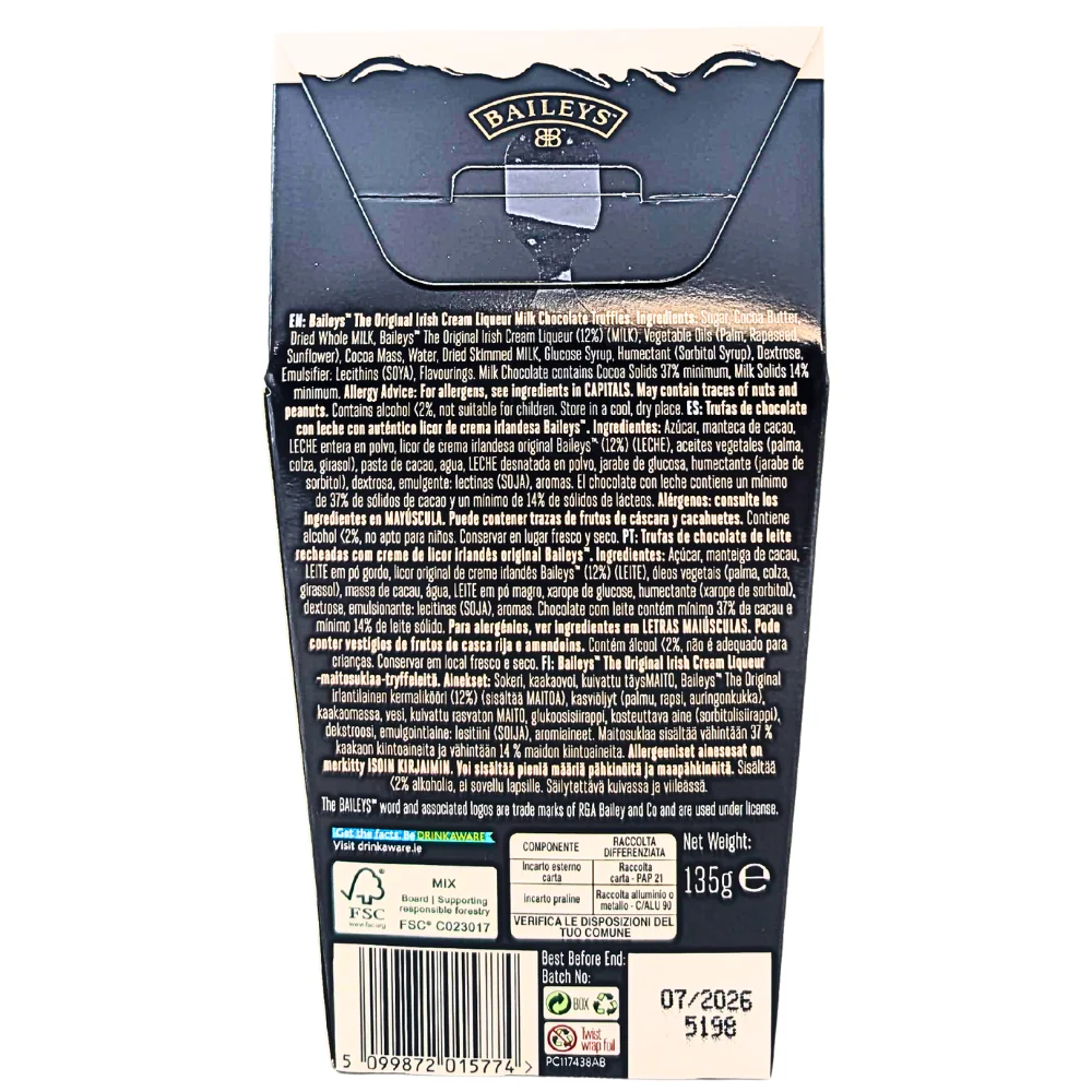 Christmas Baileys Chocolate Truffles Gift Box (UK) - 135g - Image 3