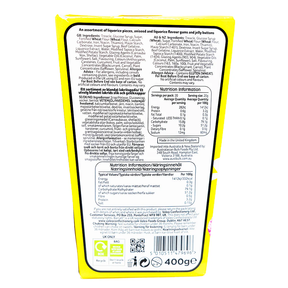Barratt Liquorice Novelties Pick 'n' Mix (UK) - 400g - Image 3