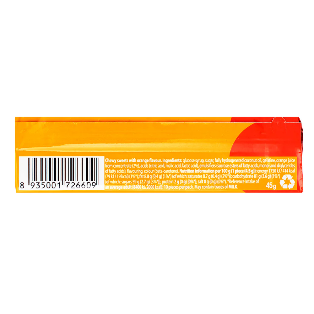 Chupa Chups Incredible Chew Orange (UK) - 45g - Image 2