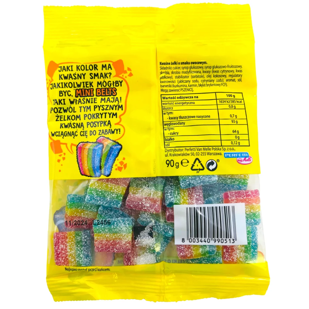 Chupa Chups Mini Sour Belts - 90g - Image 2