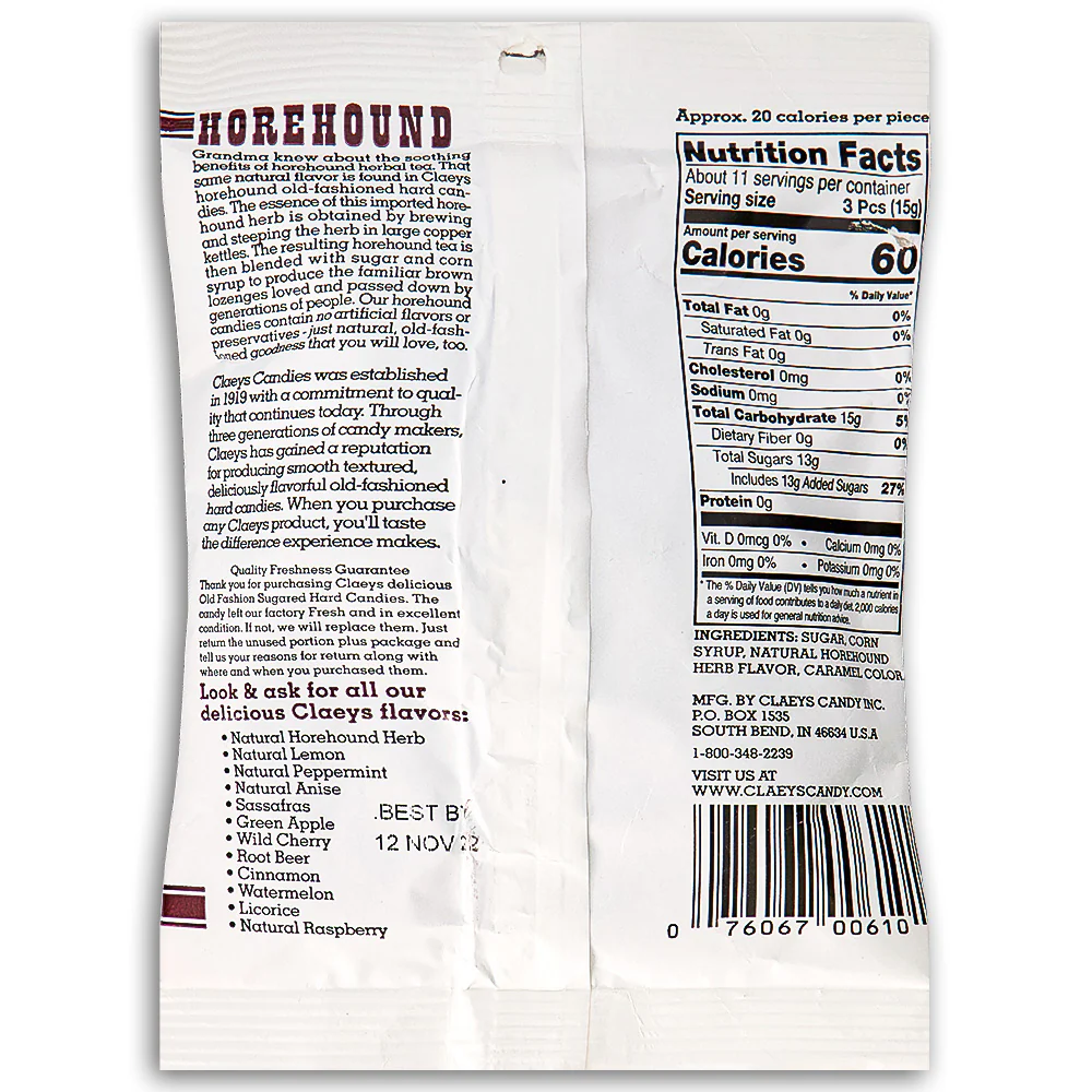 Claeys Horehound Old Fashioned Hard Candies - Image 3