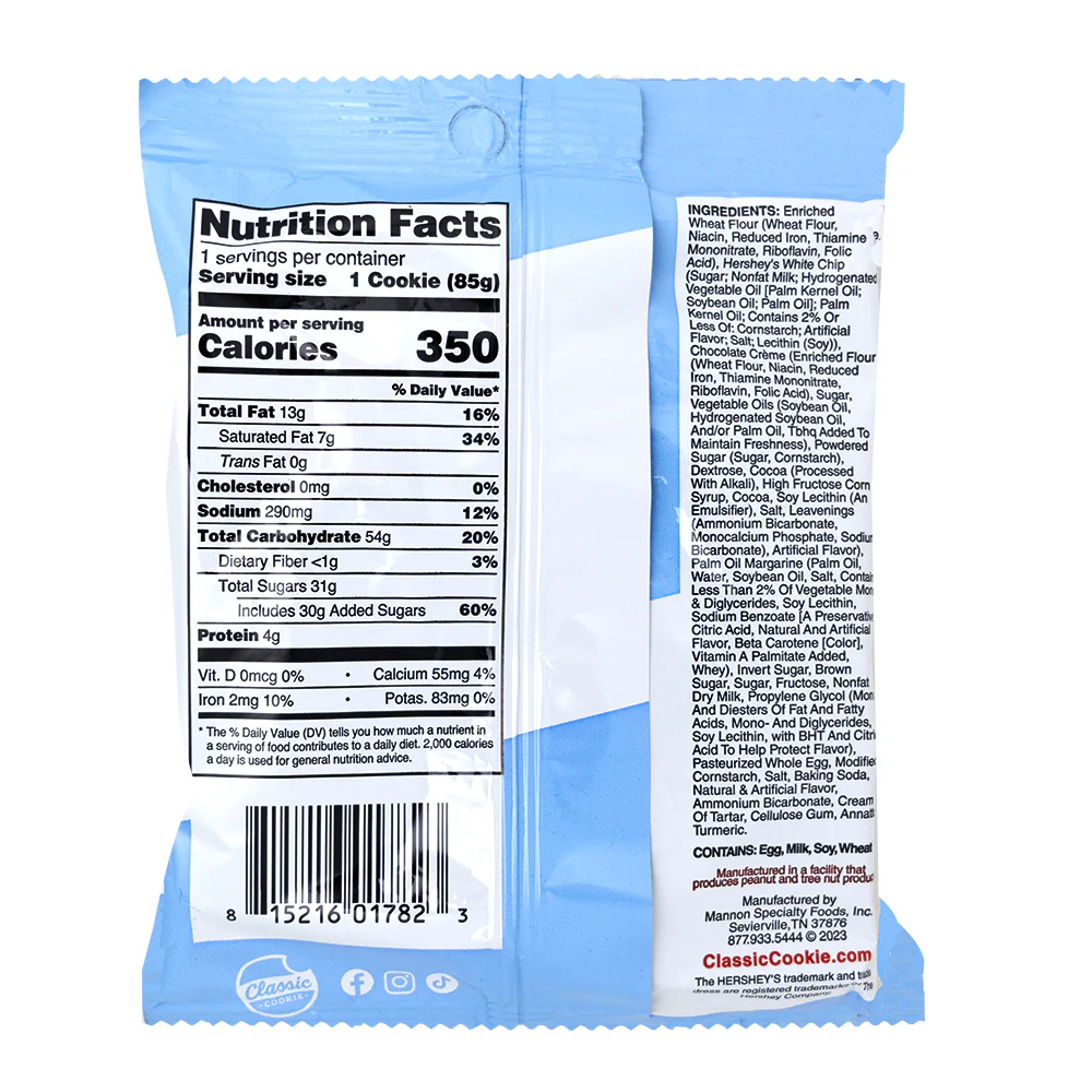 Classic Soft Cookie Hershey's Cookies 'n' Creme - 85g - Image 2
