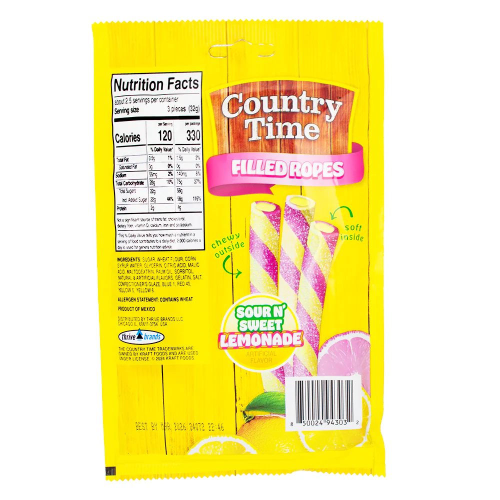 Country Time Filled Ropes - Sour N Sweet Lemonade 3oz - Image 2