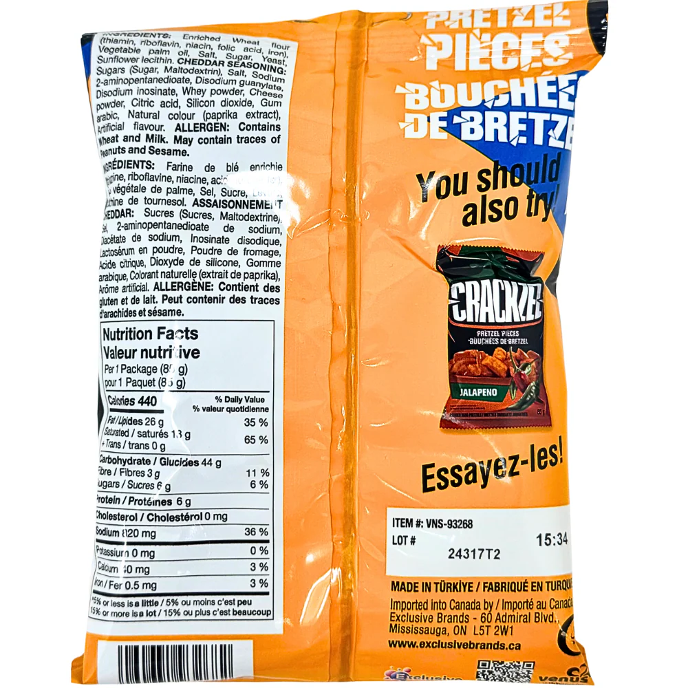 Crackzel Cheddar Pretzel Pieces - 85g - Image 2