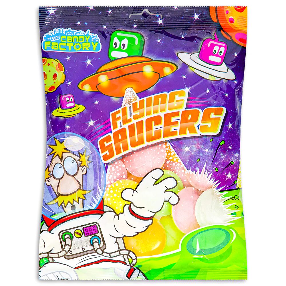 Crazy Candy Factory Flying Saucers (UK) - 35g