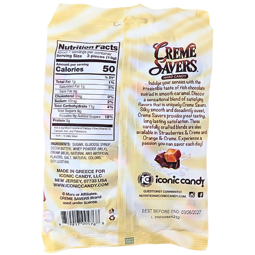 Creme Savers Chocolate & Caramel - 3oz - Image 2