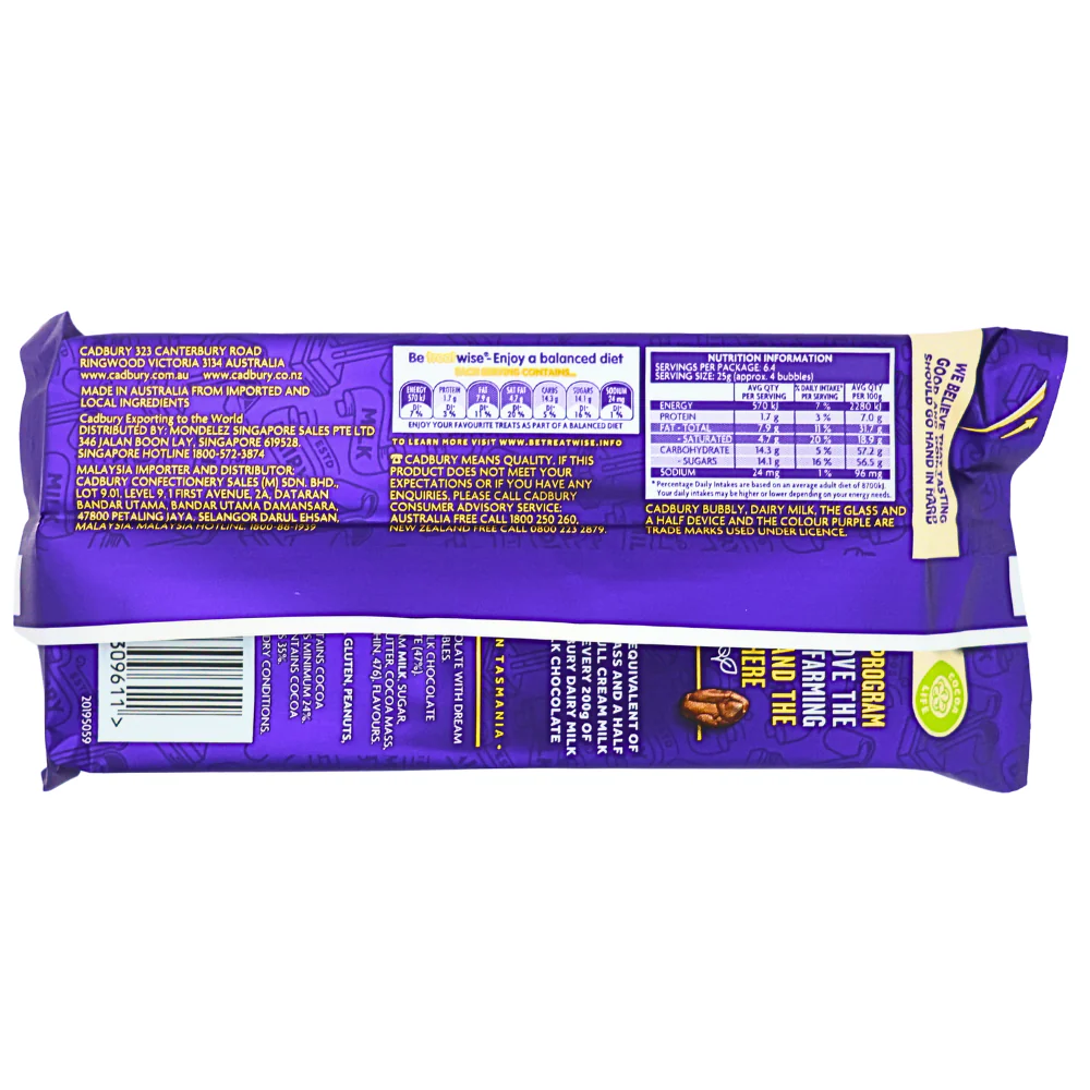 Dairy Milk Bubbly Top Deck (Aus) - 160g - Image 3