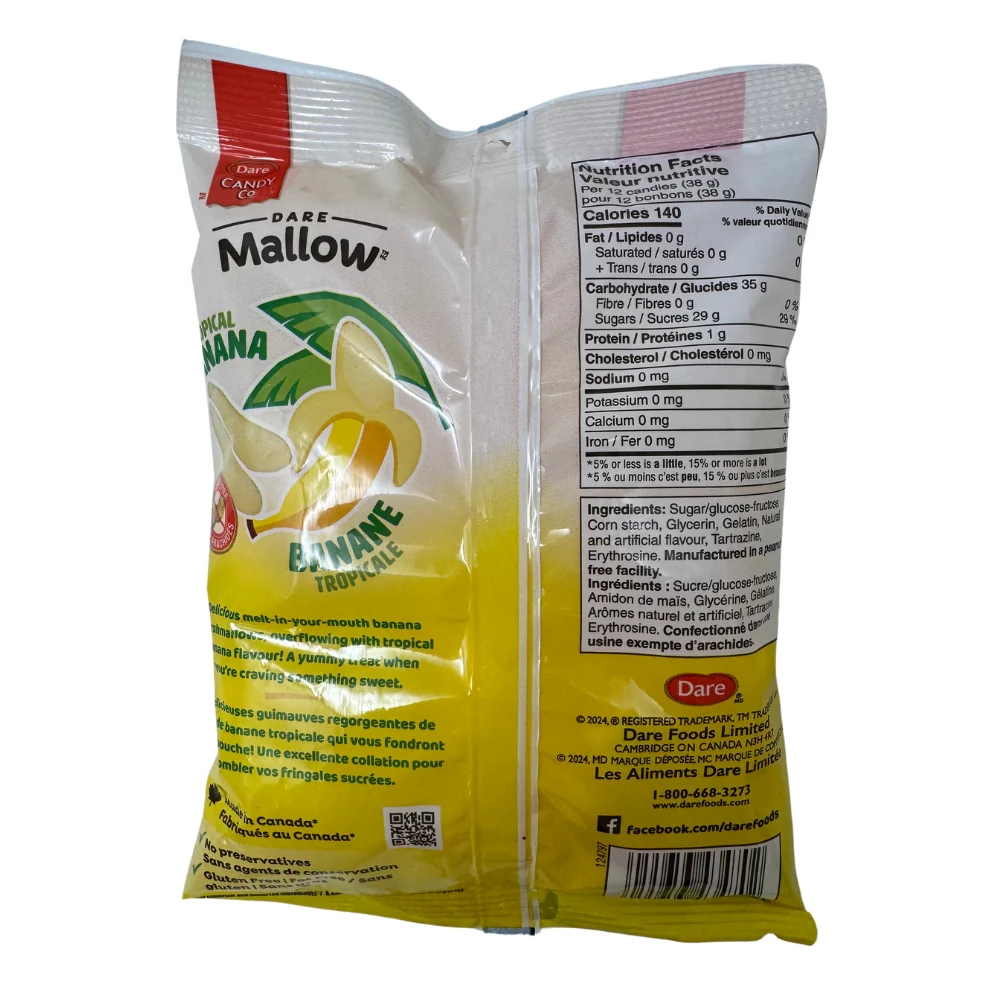 Dare Real Mallow Tropical Banana Marshmallow Candy - 150g - Image 2