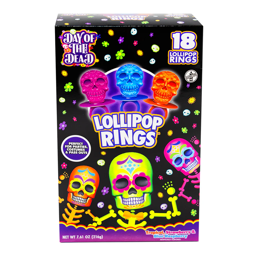 Day of The Dead Lollipop Rings - 1pc - Image 3
