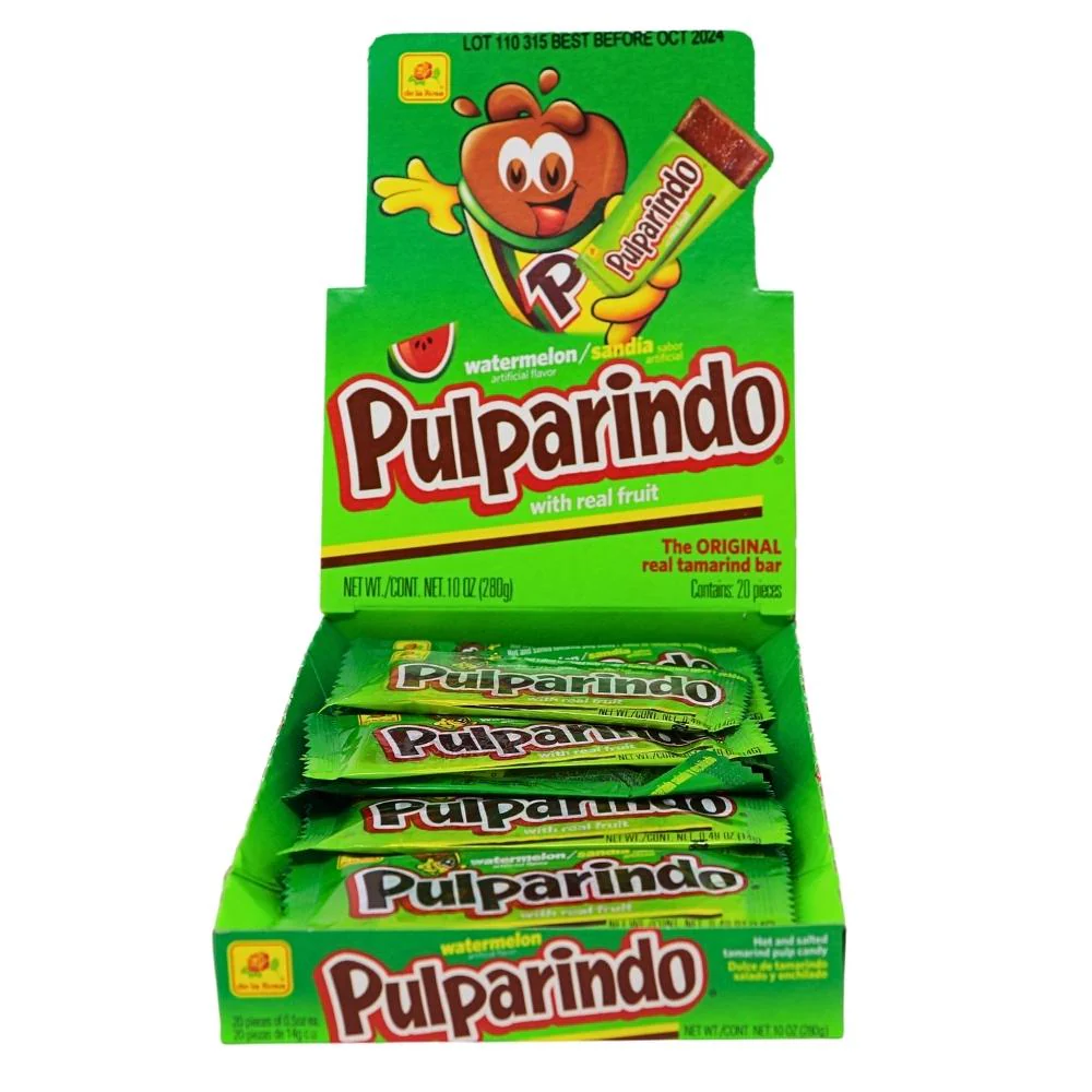 De La Rosa Pulparindo Tamarind Candy Watermelon - 20ct