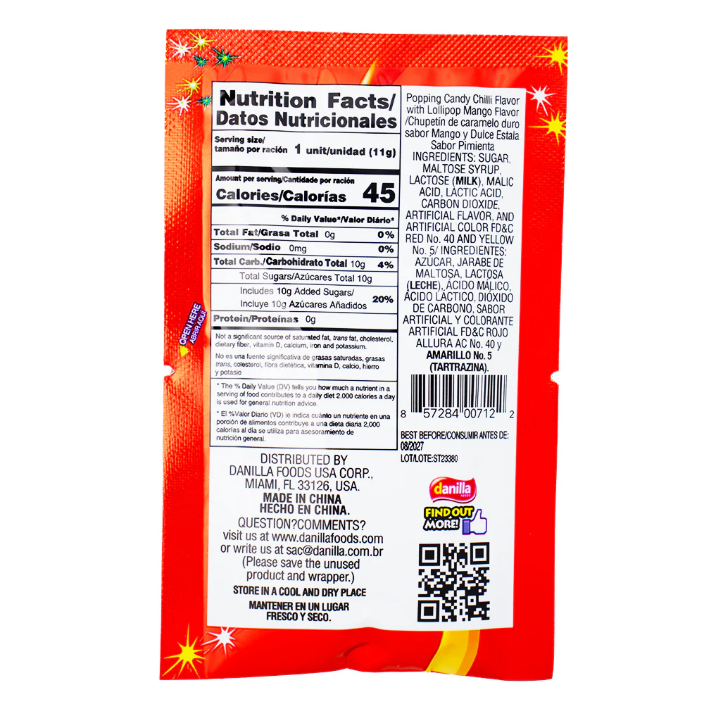 Dip Loko Mango Chili Lollipop with Popping Candy - .39oz - Image 2