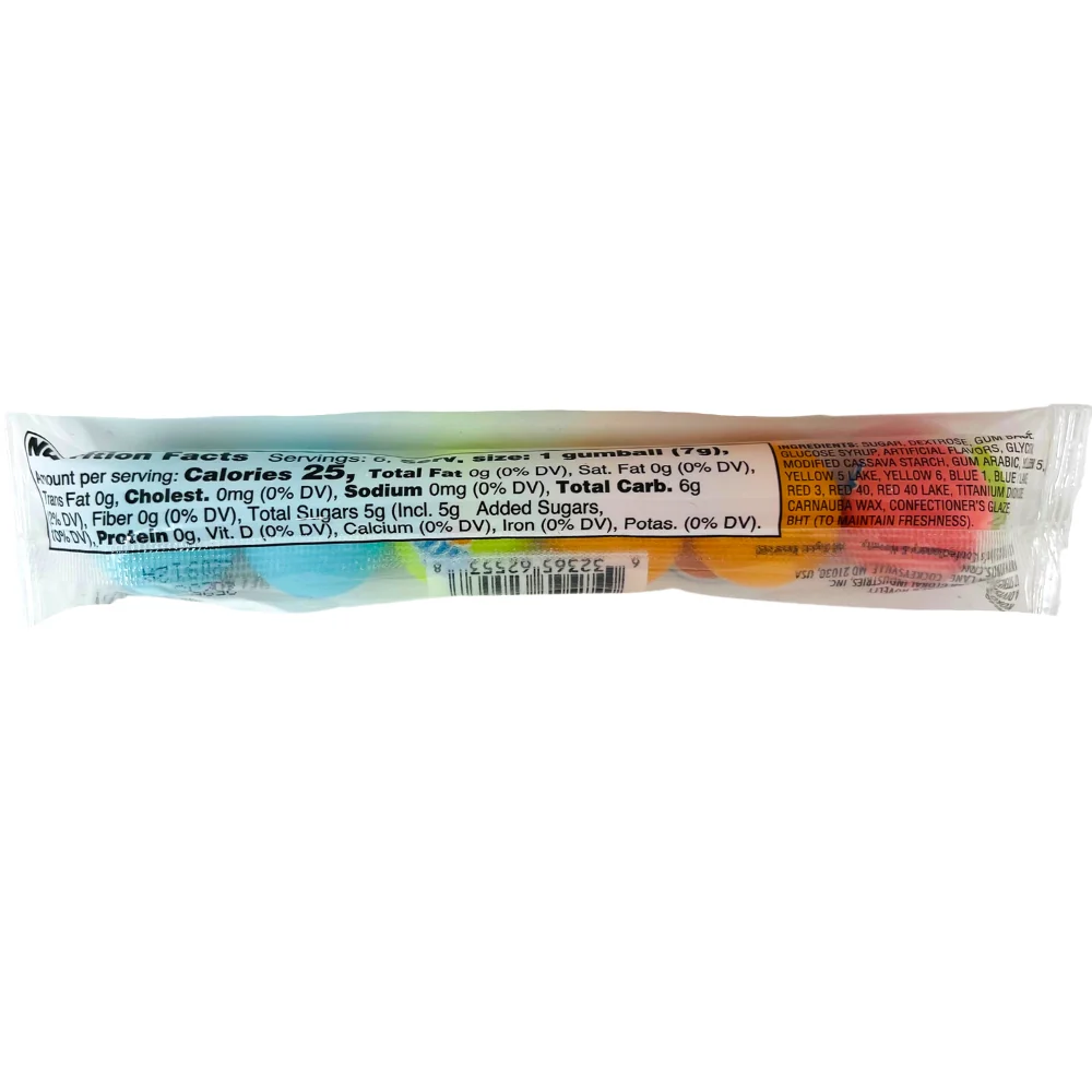 Dippin' Dots Filled Gumballs 6 Piece Tube - 1.41oz - Image 2
