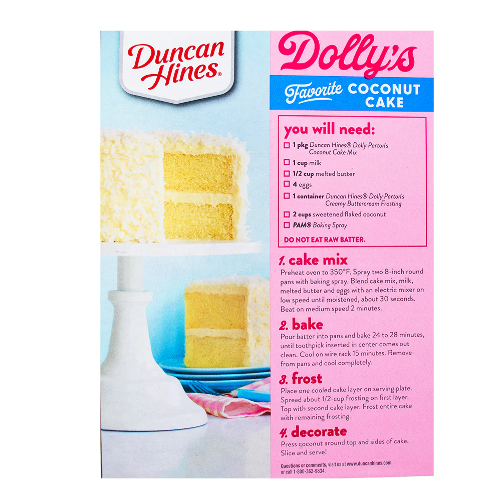 Dolly Parton Coconut Cake Mix - 15.25oz - Image 2