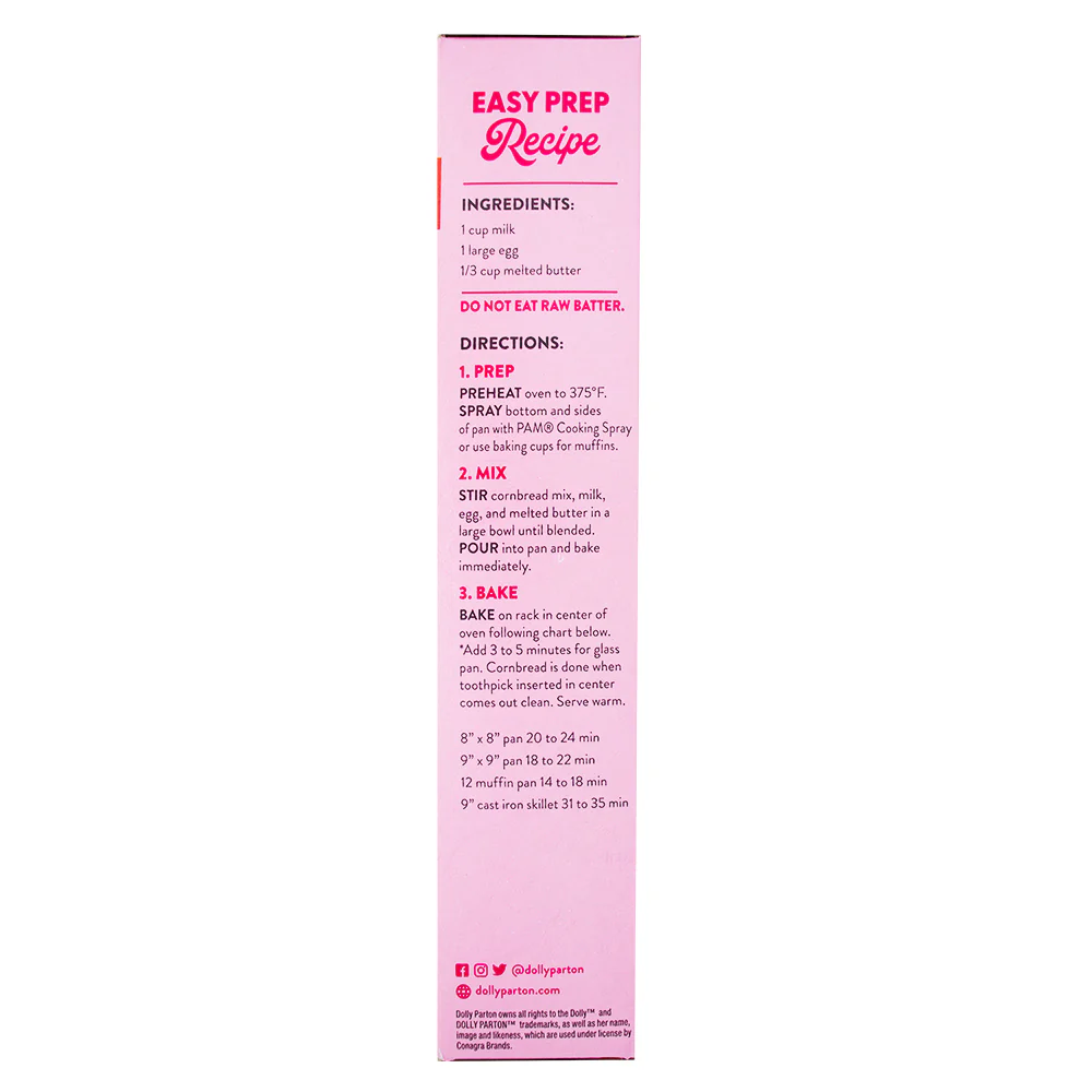 Dolly Parton Southern Sweet Cornbread Mix - 16oz - Image 3