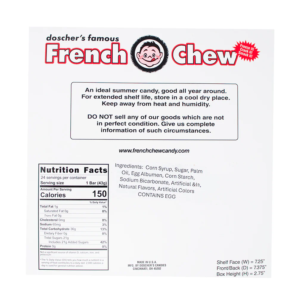 Doscher's Mountain Soda Pop French Chew  - 1.5oz - Image 2