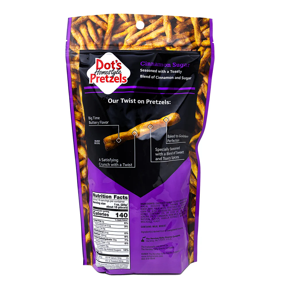 Dots Pretzels Twists Cinnamon Sugar - 453g - Image 2