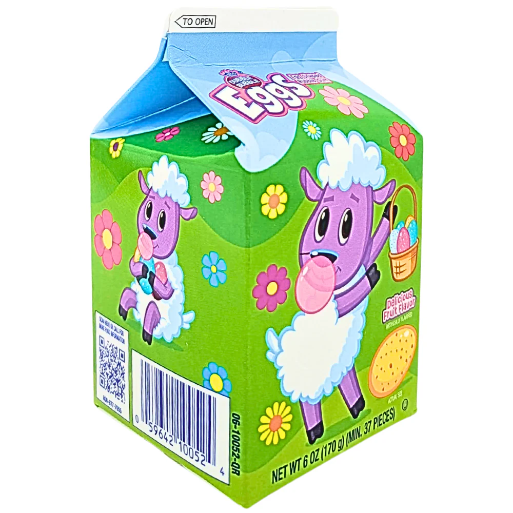Dubble Bubble Easter Gum Eggs Milk Carton - 6oz - Image 2