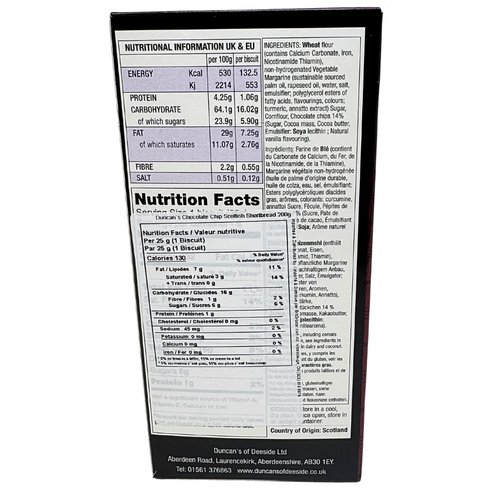 Duncan's Chocolate Chip Scottish Shortbread (Scotland) - 200g - Image 3