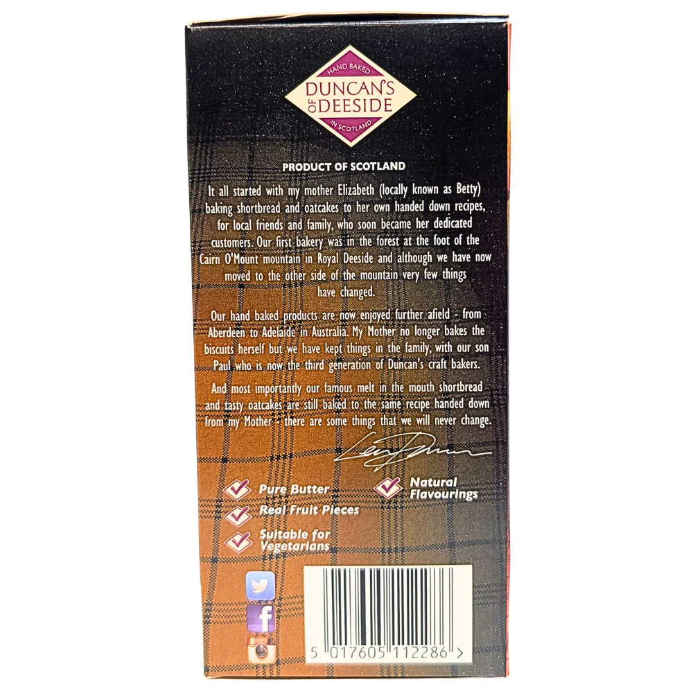 Duncan's Orange Shortbread (Scotland) - 200g - Image 2
