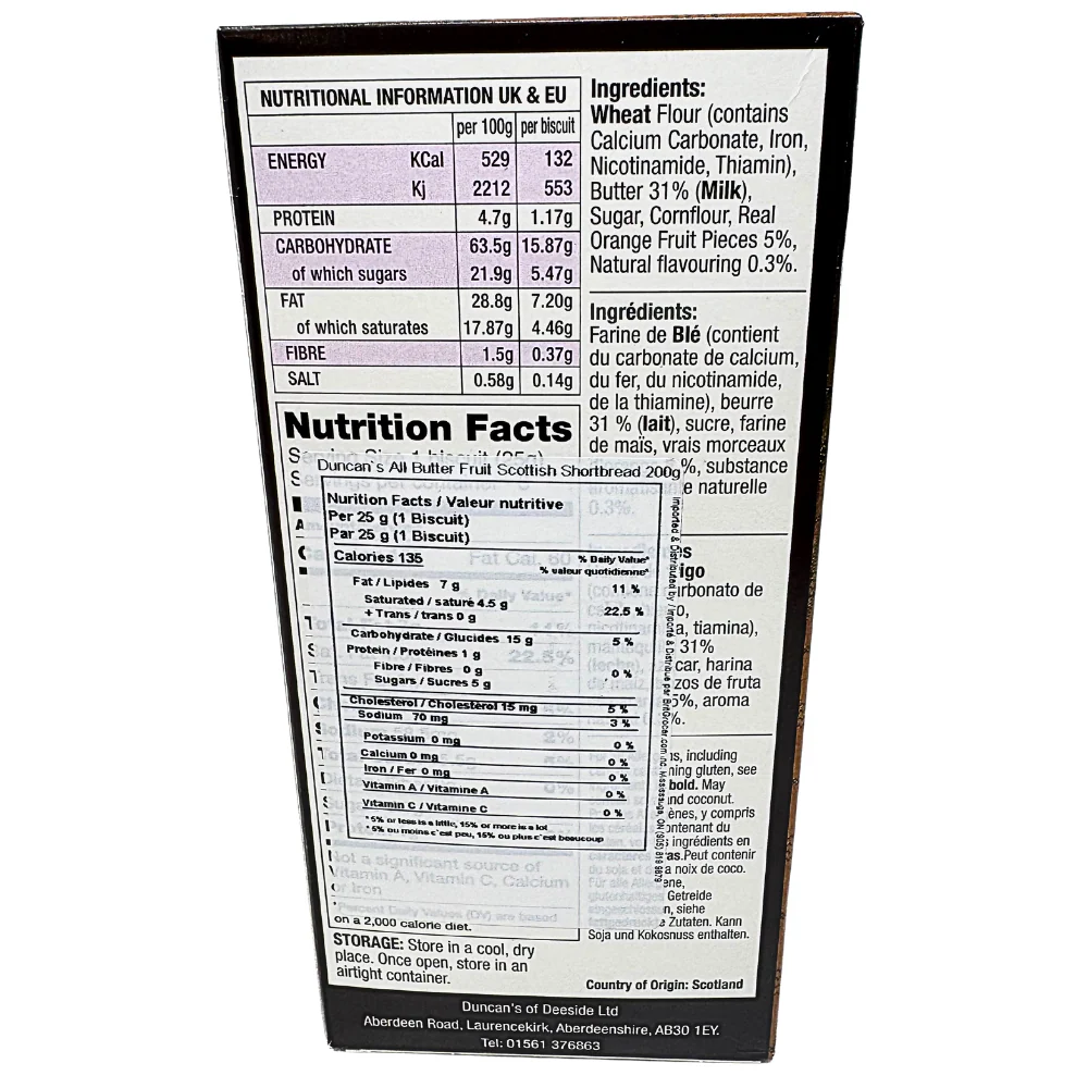 Duncan's Orange Shortbread (Scotland) - 200g - Image 3